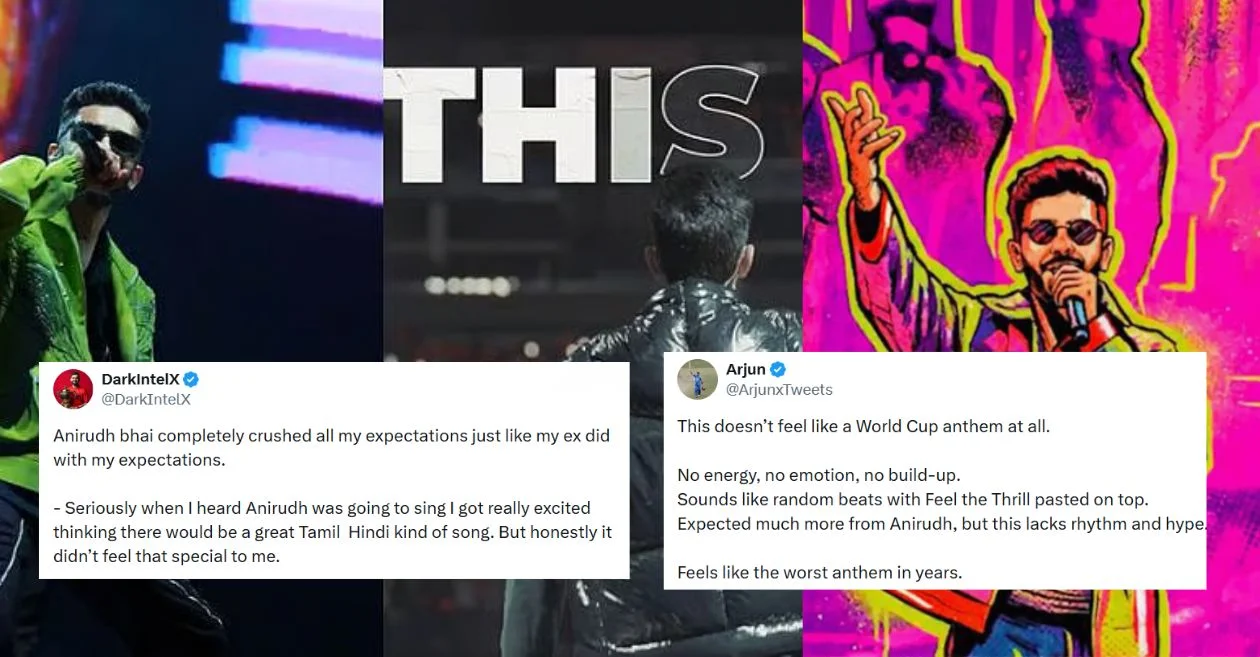 Fans left unimpressed as Anirudh Ravichander’s T20 World Cup 2026 ‘Feel the Thrill’ anthem draws trolls