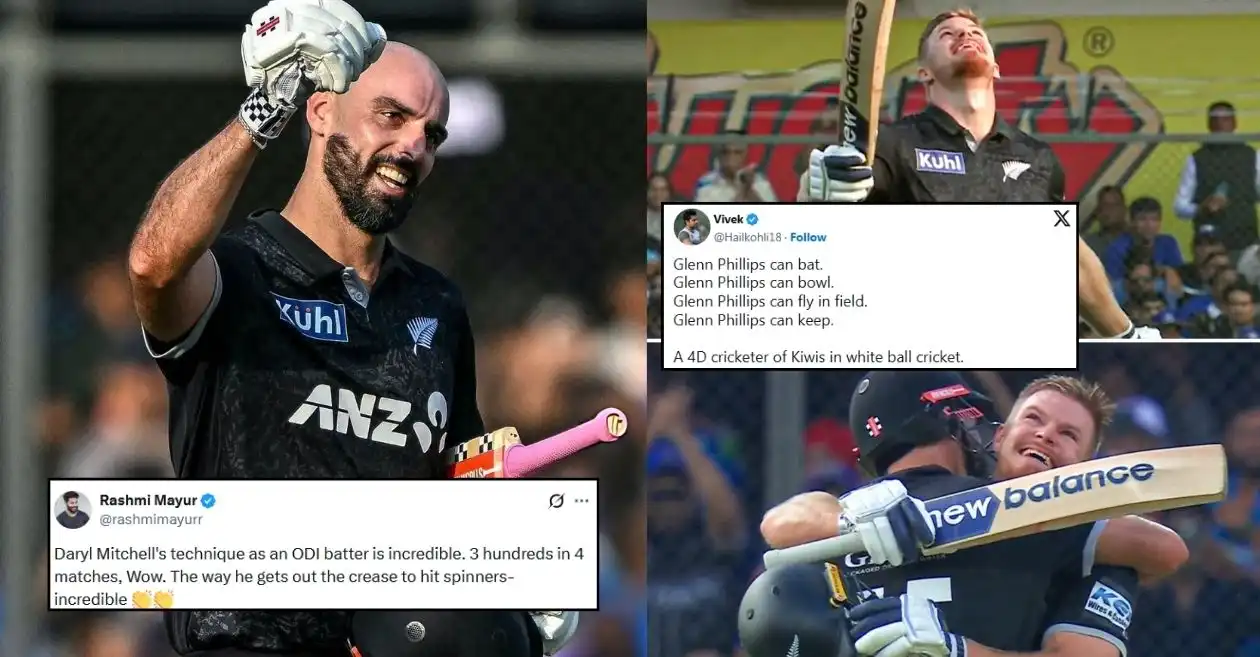 Fans erupt as Daryl Mitchell, Glenn Phillips hit sizzling centuries in IND vs NZ 3rd ODI