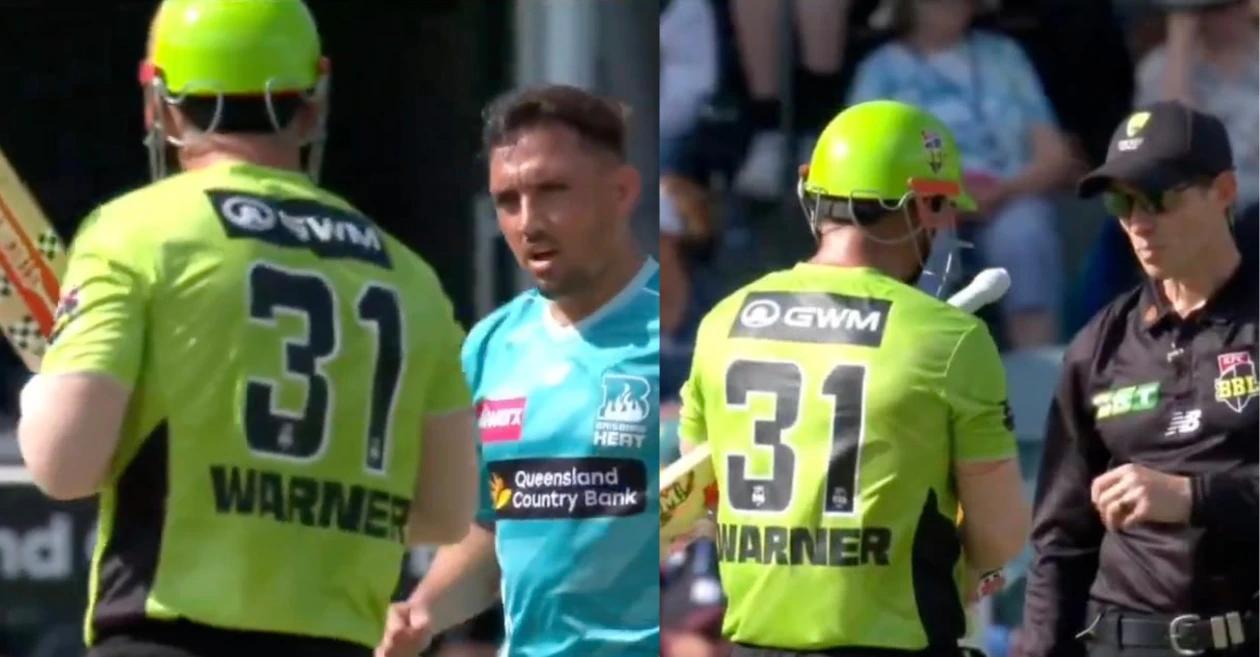 WATCH: “Like a 4-year-old…” – David Warner complains to umpire about Pakistan pacer’s bowling in BBL|15