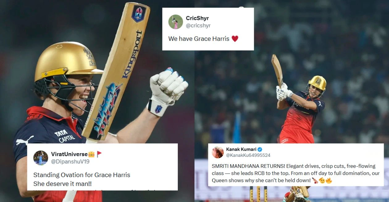 Fans go berserk as Grace Harris and Smriti Mandhana’s fireworks drive RCB to a dominant victory over UP Warriorz in WPL 2026