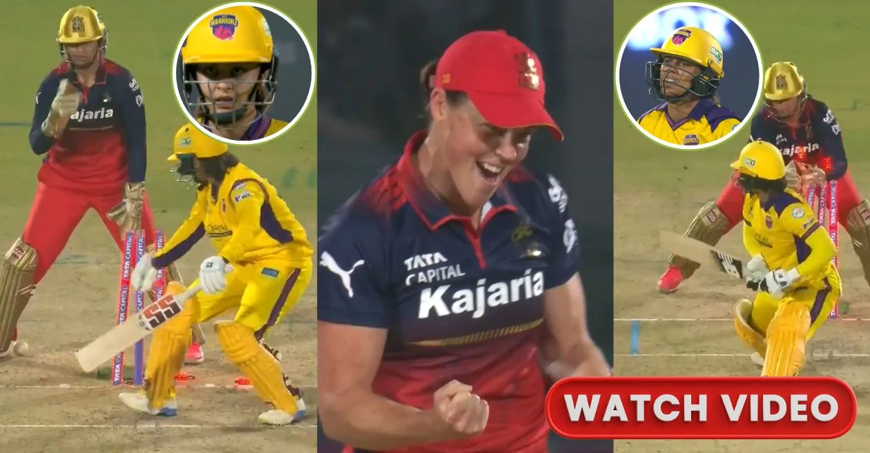 WPL 2026 [WATCH]: Grace Harris rips through UP Warriorz middle order with key wickets of Harleen Deol and Chloe Tryon
