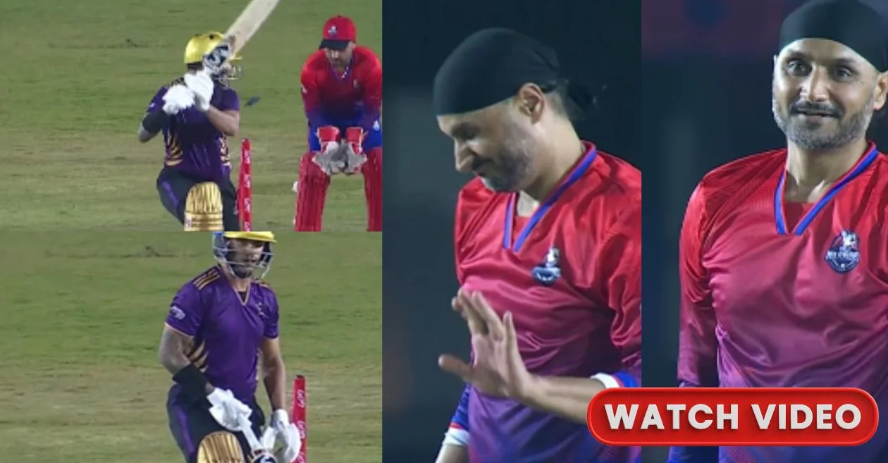 WATCH: Harbhajan Singh turns back the clock to dismiss Shikhar Dhawan in World Legends Pro T20