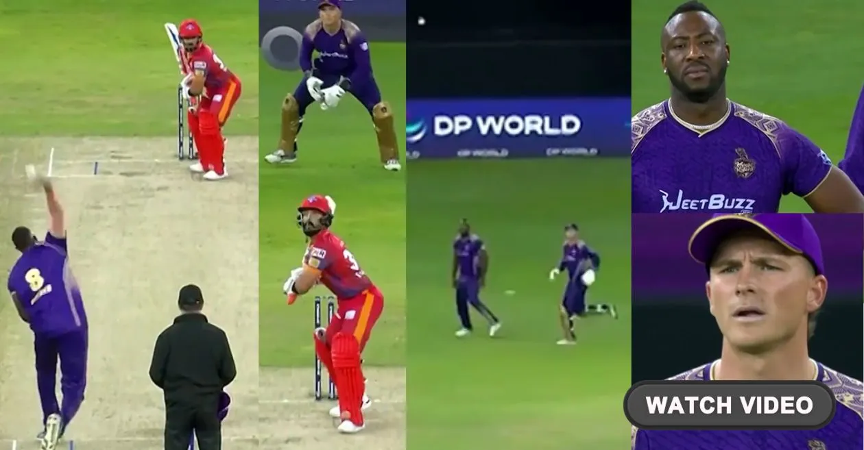 WATCH: Jason Holder’s shocking no ball in the Eliminator frustrates Andre Russell and Michael Pepper in ILT20 2025–26