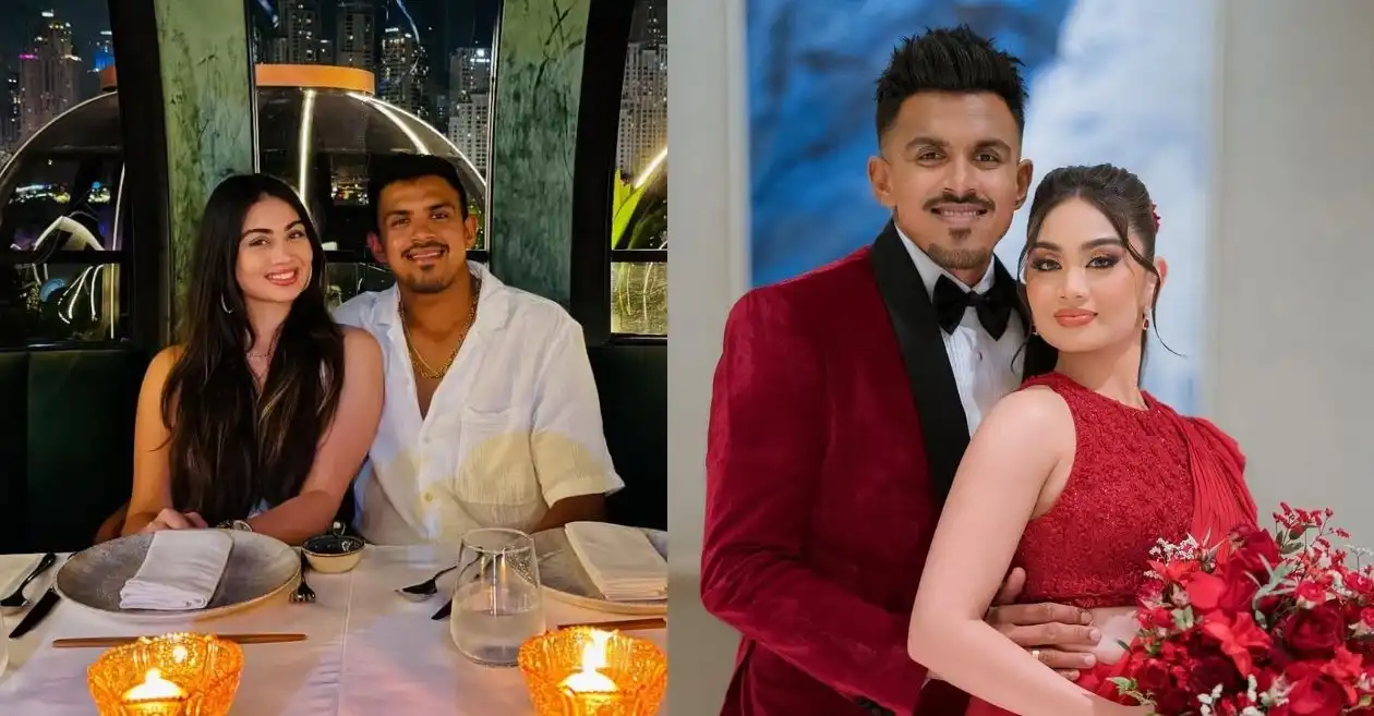 Maheesh Theekshana set to become father, shares baby bump photo with wife Arthika