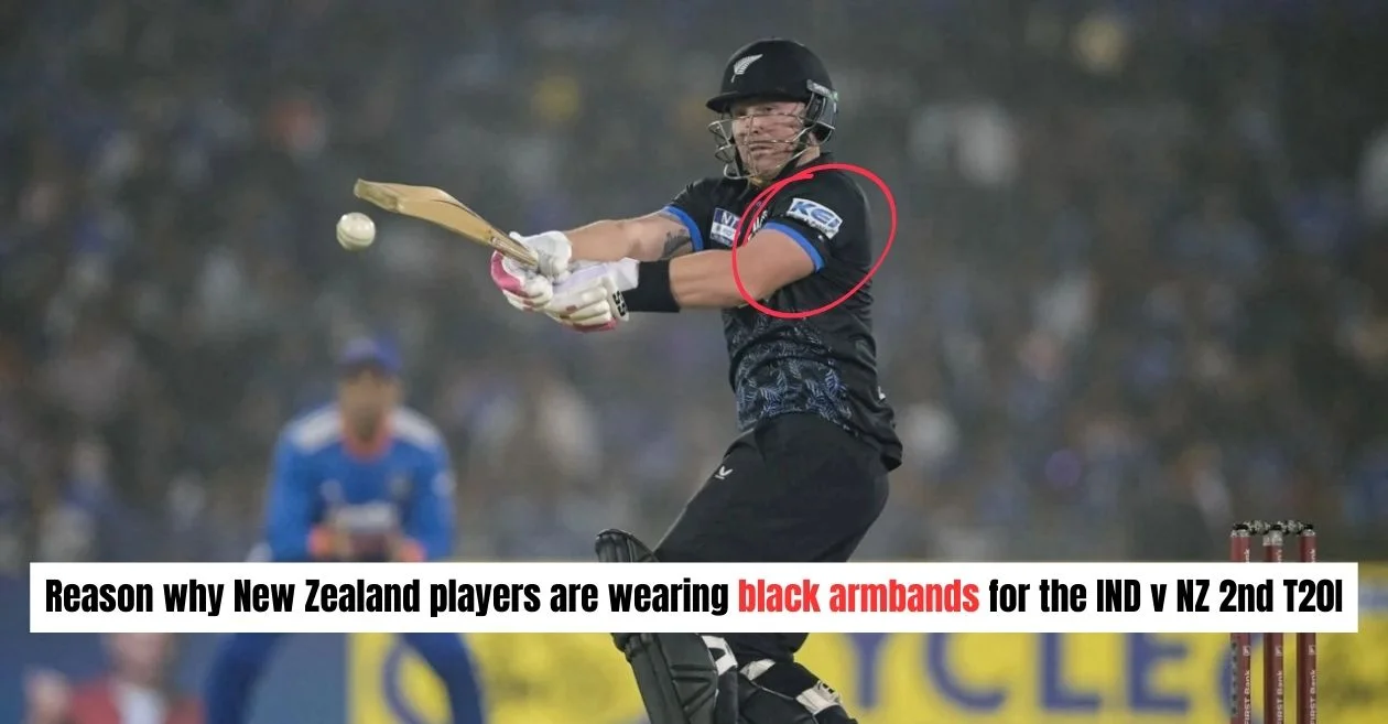 EXPLAINED: Why New Zealand players are wearing black armbands during IND v NZ 2nd T20I in Raipur