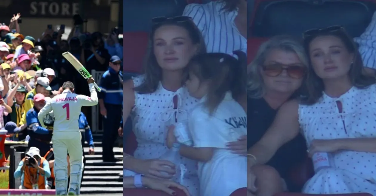 Ashes 2025-26 [WATCH]: Usman Khawaja and wife Rachel move fans with emotional farewell moment on Day 5 of SCG Test