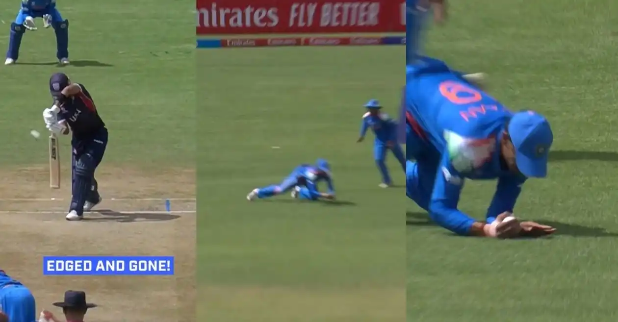 WATCH: Vihaan Malhotra plucks a splendid catch to dismiss Amrinder Gill in U19 World Cup 2026