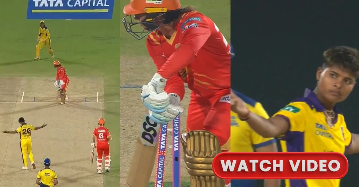 WPL 2026 [WATCH]: Kranti Gaud’s dream delivery sends Danni Wyatt-Hodge packing during GG vs UPW match