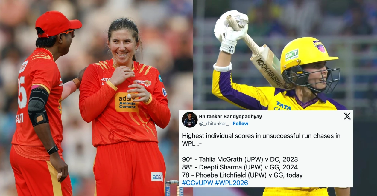 WPL 2026: Georgia Wareham outshines Phoebe Litchfield in Gujarat Giants’ narrow win over UP Warriorz; fans react