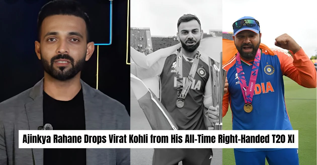 Virat Kohli left out of Ajinkya Rahane’s all-time right-handed T20 XI; Rohit Sharma gets a spot
