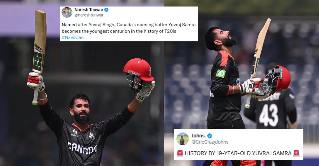 Fans go crazy as Canada’s Yuvraj Samra hammers a stunning century against New Zealand in T20 World Cup 2026