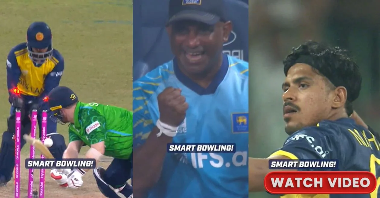 T20 World Cup 2026 [WATCH]: Maheesh Theekshana castles Paul Stirling with deadly yorker; unleashes iconic ‘archer’ celebration during SL vs IRE clash