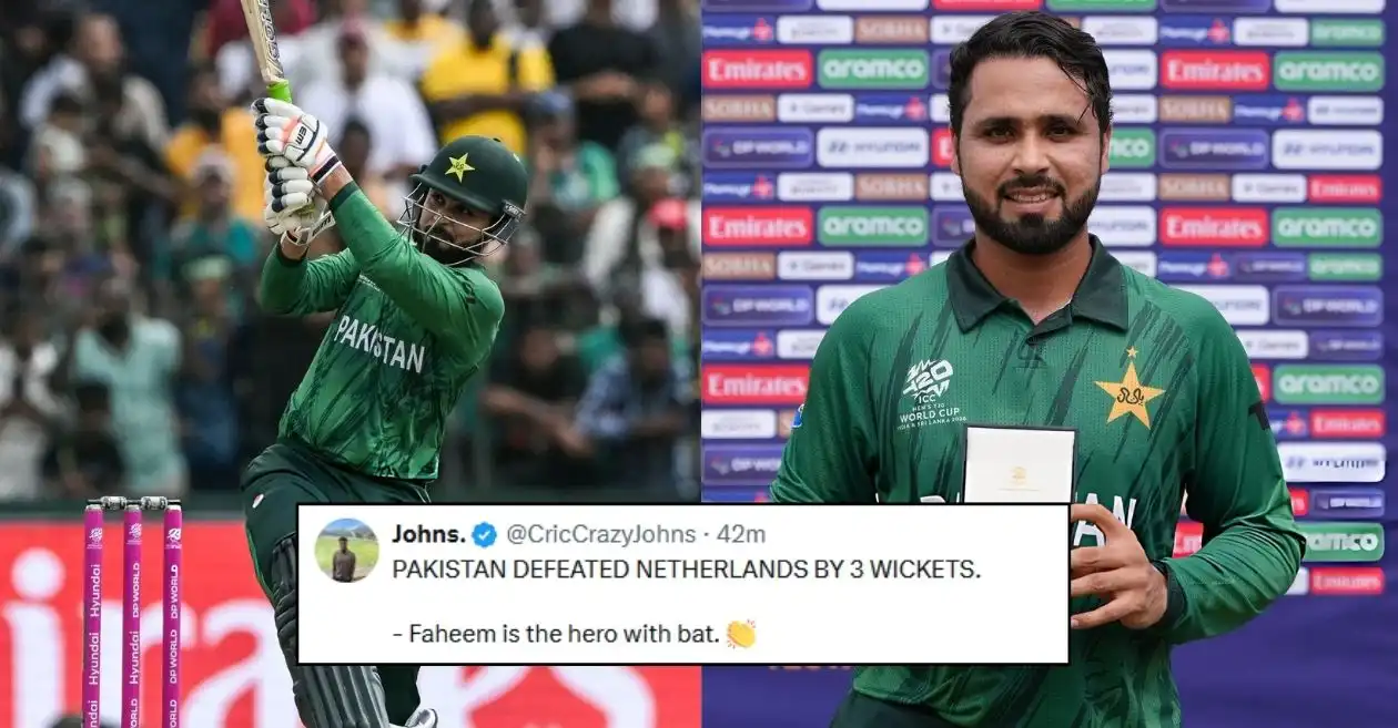 Fans react as Faheem Ashraf’s explosive cameo helps Pakistan avoid Netherlands scare in T20 World Cup 2026