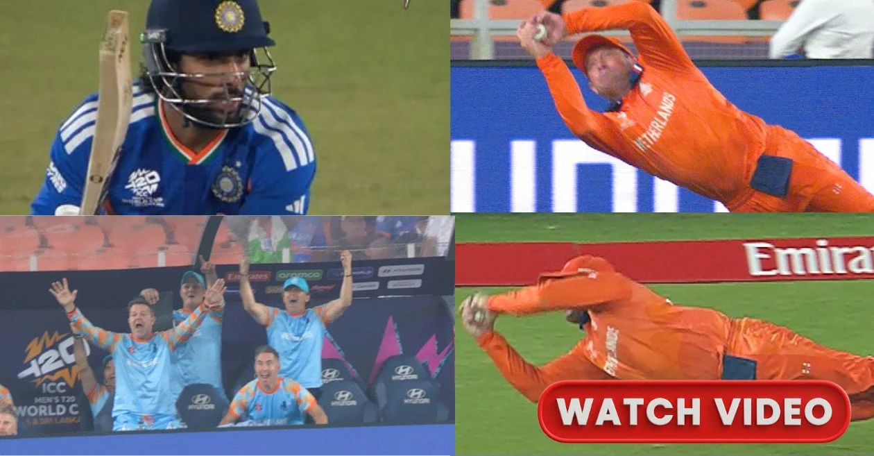 IND vs NED [WATCH]: 41-year-old Roelof van der Merwe silences Ahmedabad crowd with screamer to dismiss Tilak Varma in T20 World Cup 2026