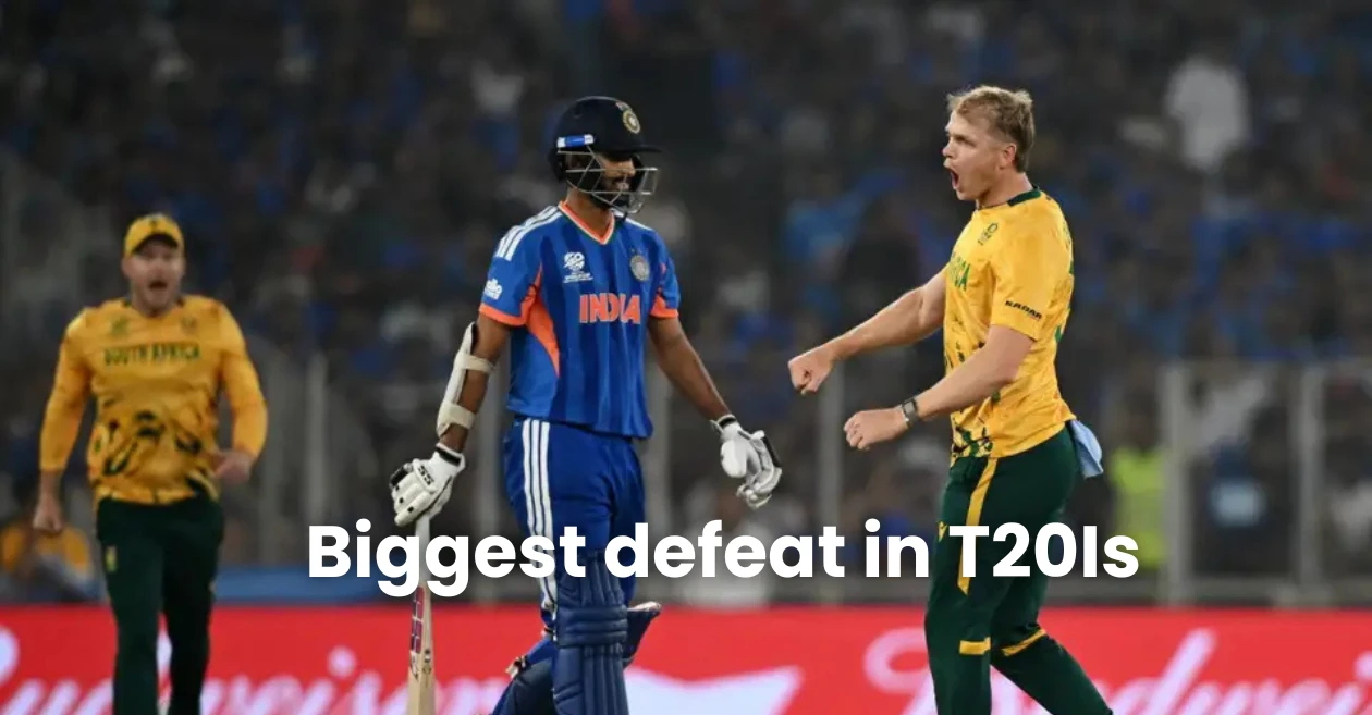 Top 3 biggest run defeats for India in the T20 World Cup history
