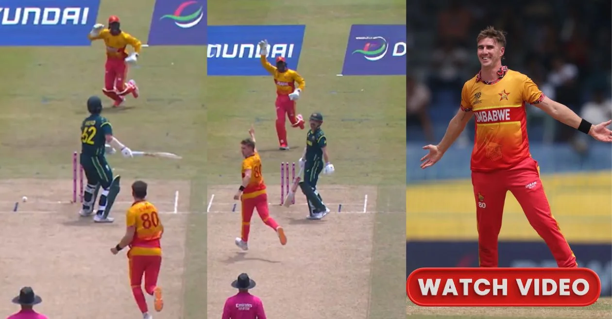 T20 World Cup 2026 [WATCH]: Zimbabwe’s Brad Evans cleans up Travis Head and drops a Ronaldo’s ‘Siuuu’ celebration against struggling Australia