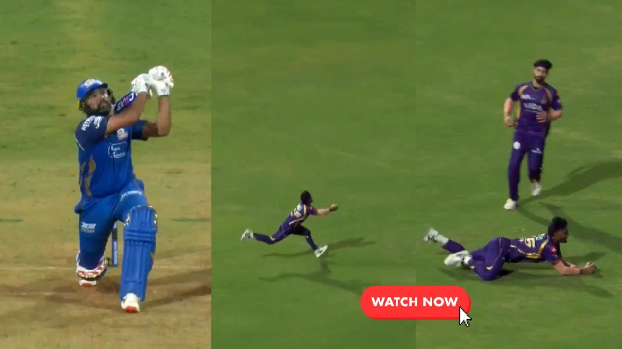 WATCH: Anukul Roy’s stunning catch ends Rohit Sharma’s blitz in MI vs KKR IPL 2026 clash