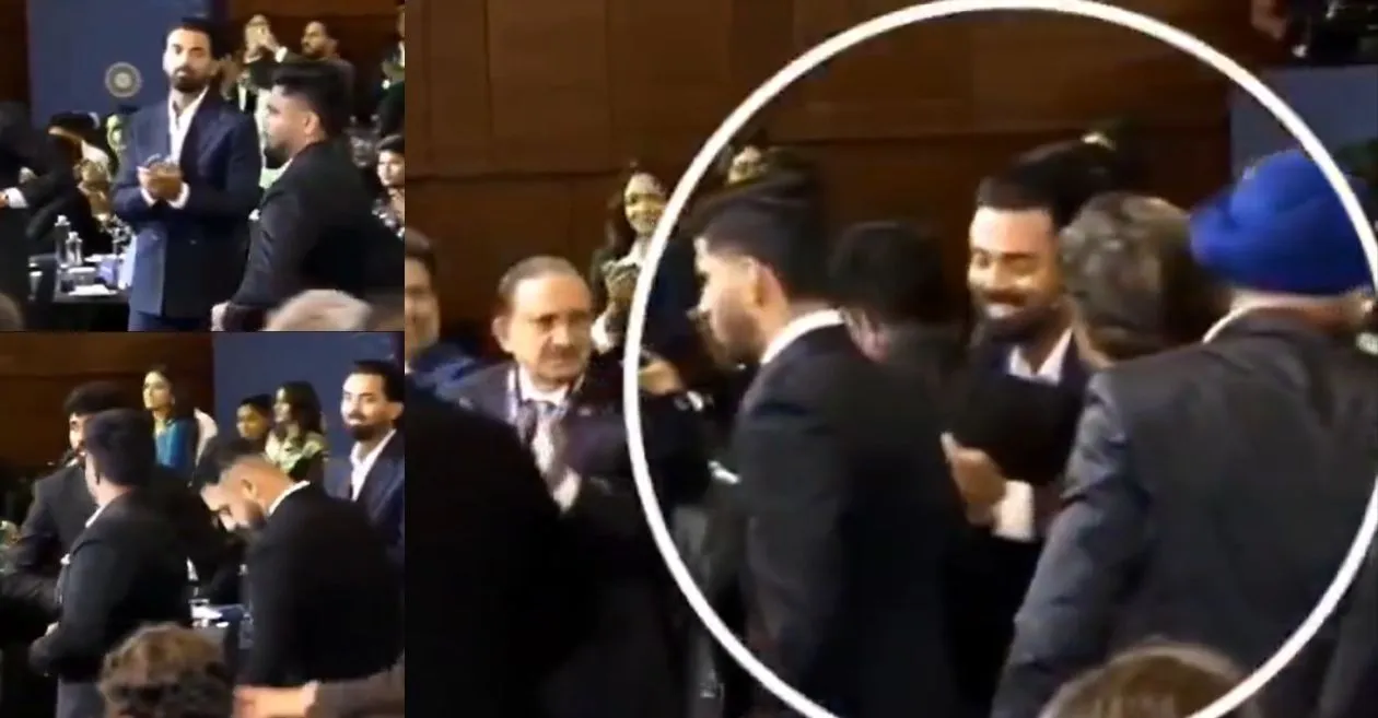 WATCH: Heartwarming scene as KL Rahul embraces Sanju Samson during BCCI’s Naman Awards tribute to T20 World Cup champions