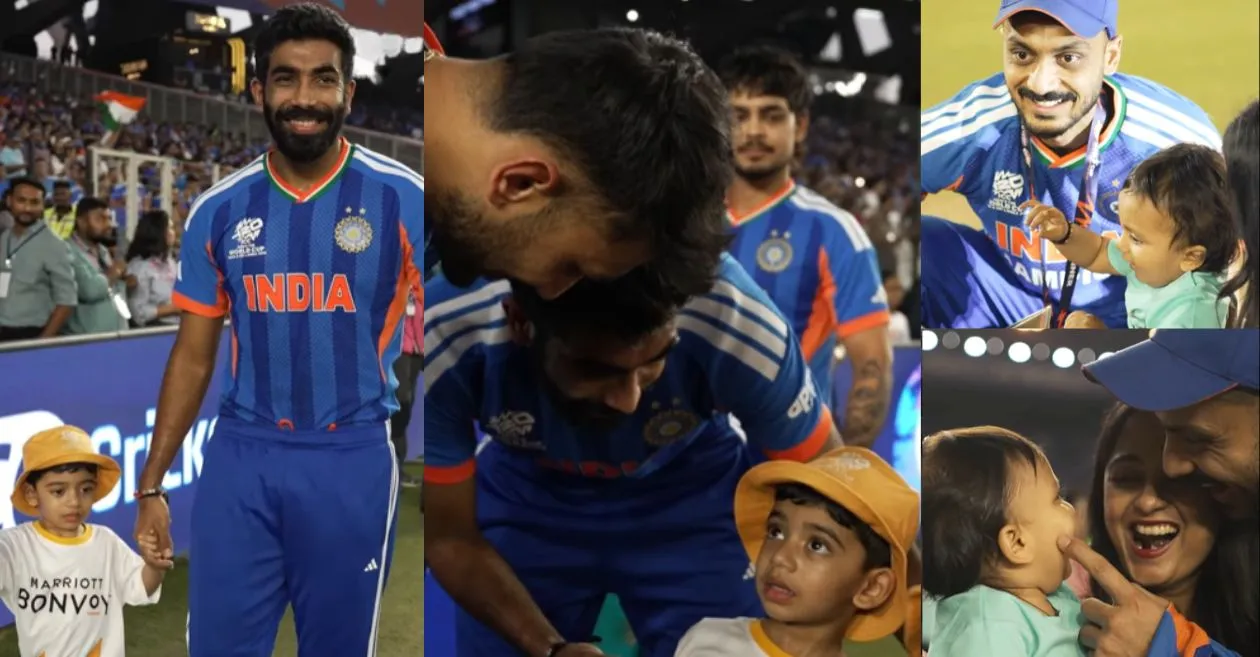 WATCH: Jasprit Bumrah and Axar Patel’s fatherly love steal the spotlight amid India’s T20 World Cup 2026 celebrations