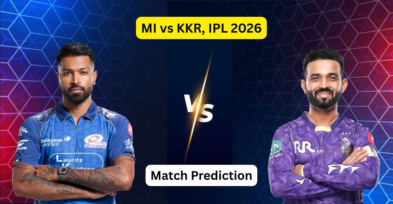 MI vs KKR, IPL 2026, Match Prediction: Who will win today’s game between Mumbai Indians and Kolkata Knight Riders?