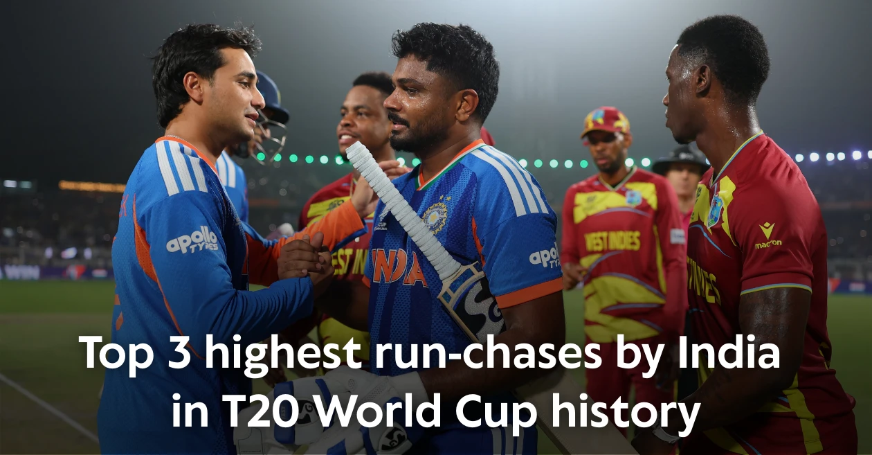 Top 3 highest run-chases by India in T20 World Cup history