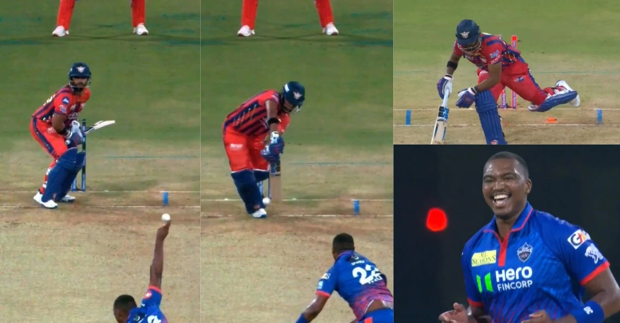 WATCH: Lungi Ngidi outfoxes Nicholas Pooran with a perfect slower delivery during LSG vs DC game at IPL 2026