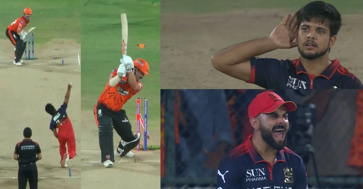 IPL 2026 [WATCH]: Rasikh Salam uproots Travis Head with a sensational yorker during SRH vs RCB showdown