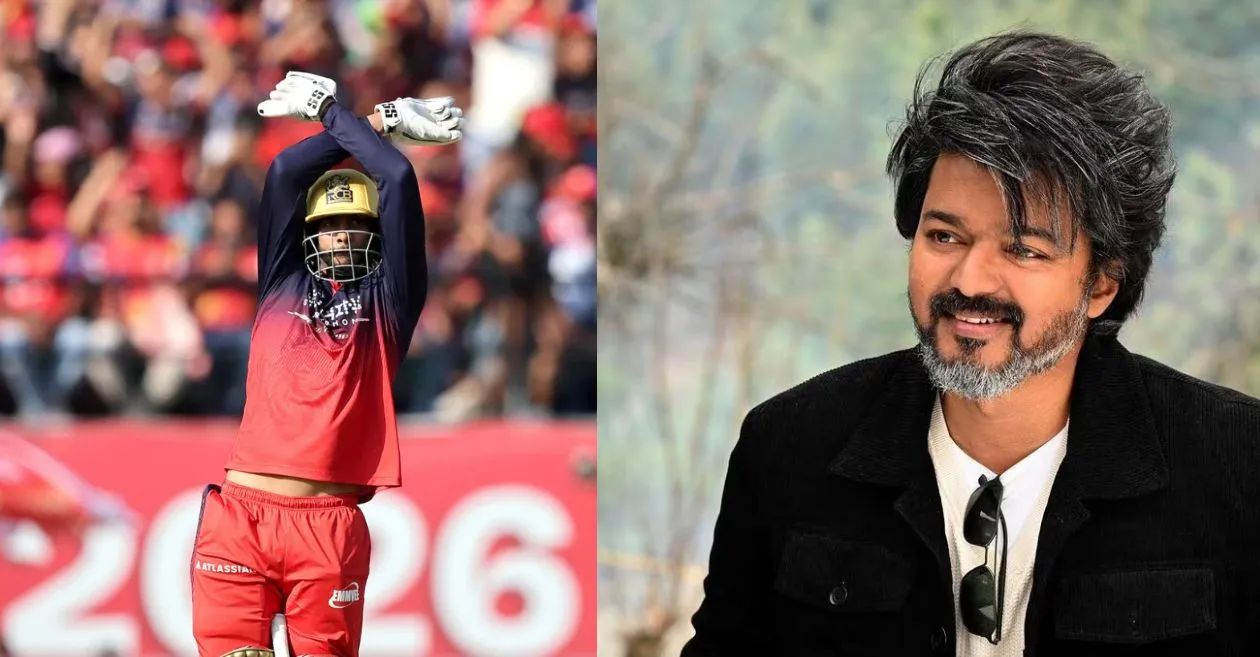 IPL 2026 [WATCH]: Venkatesh Iyer marks his half-century with a Vijay-inspired celebration during the PBKS vs RCB clash