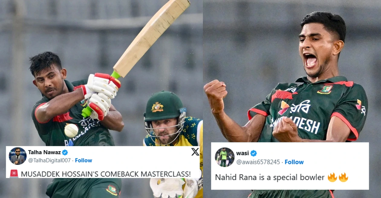 Fans erupt as Mosaddek Hossain and Nahid Rana steer Bangladesh to historic win over Australia in the first ODI