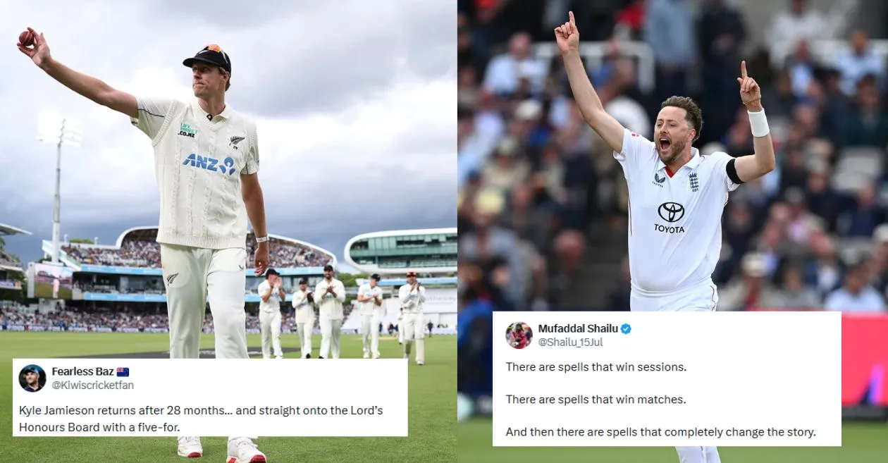 Fans erupt as Kyle Jamieson put New Zealand on top before Ollie Robinson sparks England’s comeback on Day 1 of the first Test