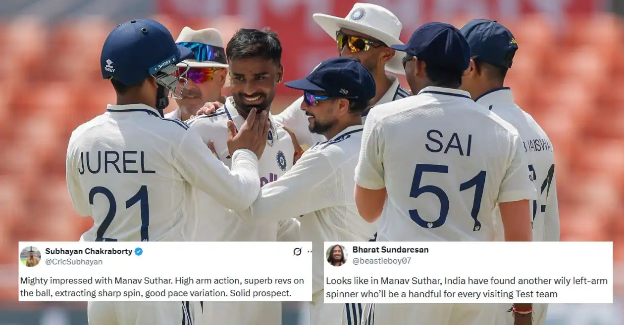 Fans praise Manav Suthar’s dream debut as India take firm control of the one-off Test against Afghanistan