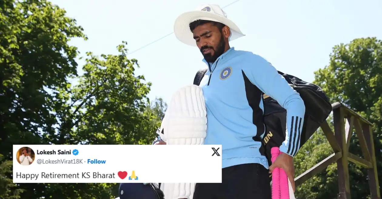 Fans erupt as KS Bharat announces retirement from international cricket