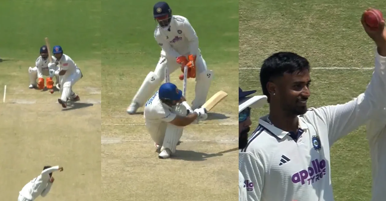 WATCH: Manav Suthar traps Rahmat Shah to complete five-wicket haul on Test debut – IND vs AFG