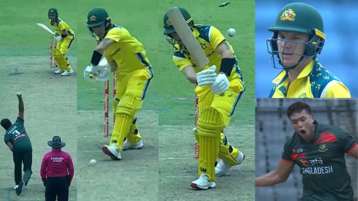 BAN vs AUS [WATCH]: Taskin Ahmed gets rid off Adam Zampa with an absolute jaffa during 2nd ODI