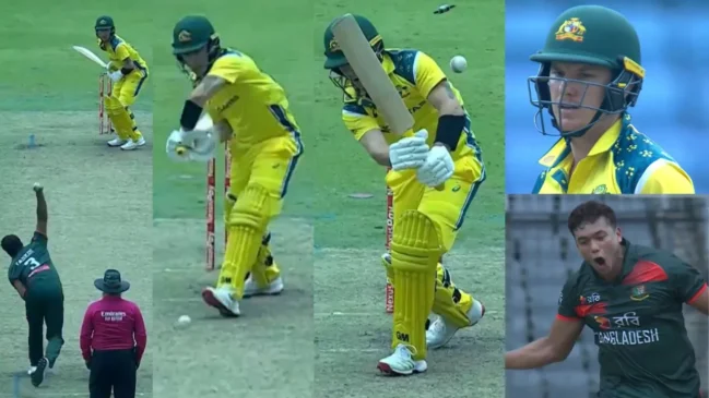 BAN vs AUS [WATCH]: Taskin Ahmed gets rid off Adam Zampa with an absolute jaffa during 2nd ODI